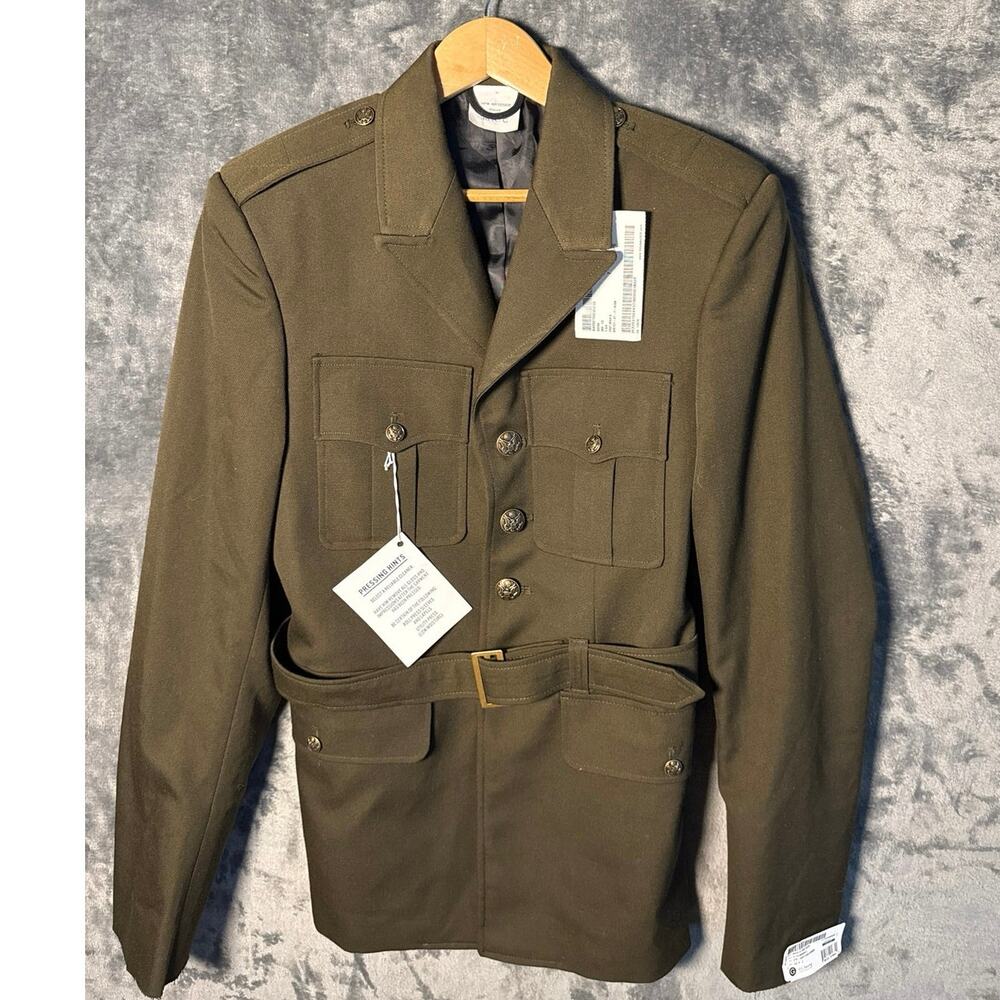 NWT US Army AGSU Heritage Green Service Uniform Jacket 38R 38 Regular Unhemmed